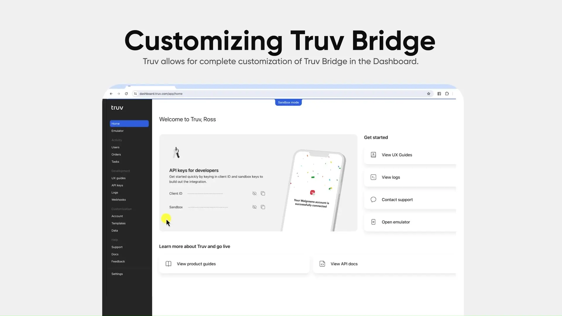 Customizing Truv Bridge
