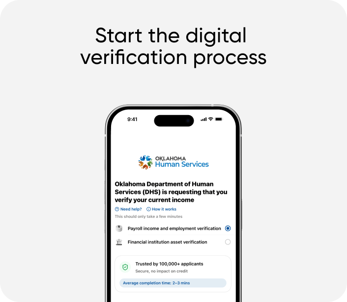 Start the digital verification process